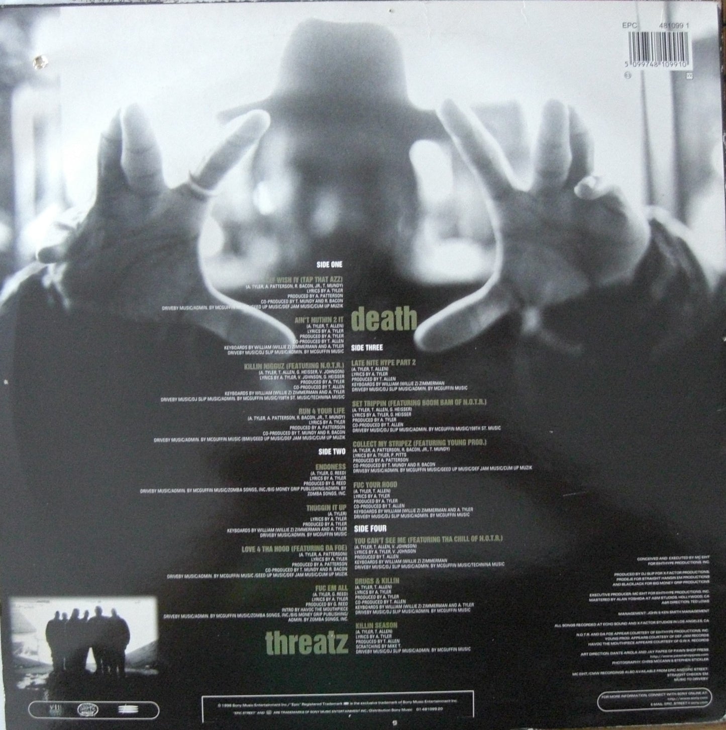 MC Eiht Featuring CMW – Death Threatz 2 x Vinyl, LP, Album EU 1996