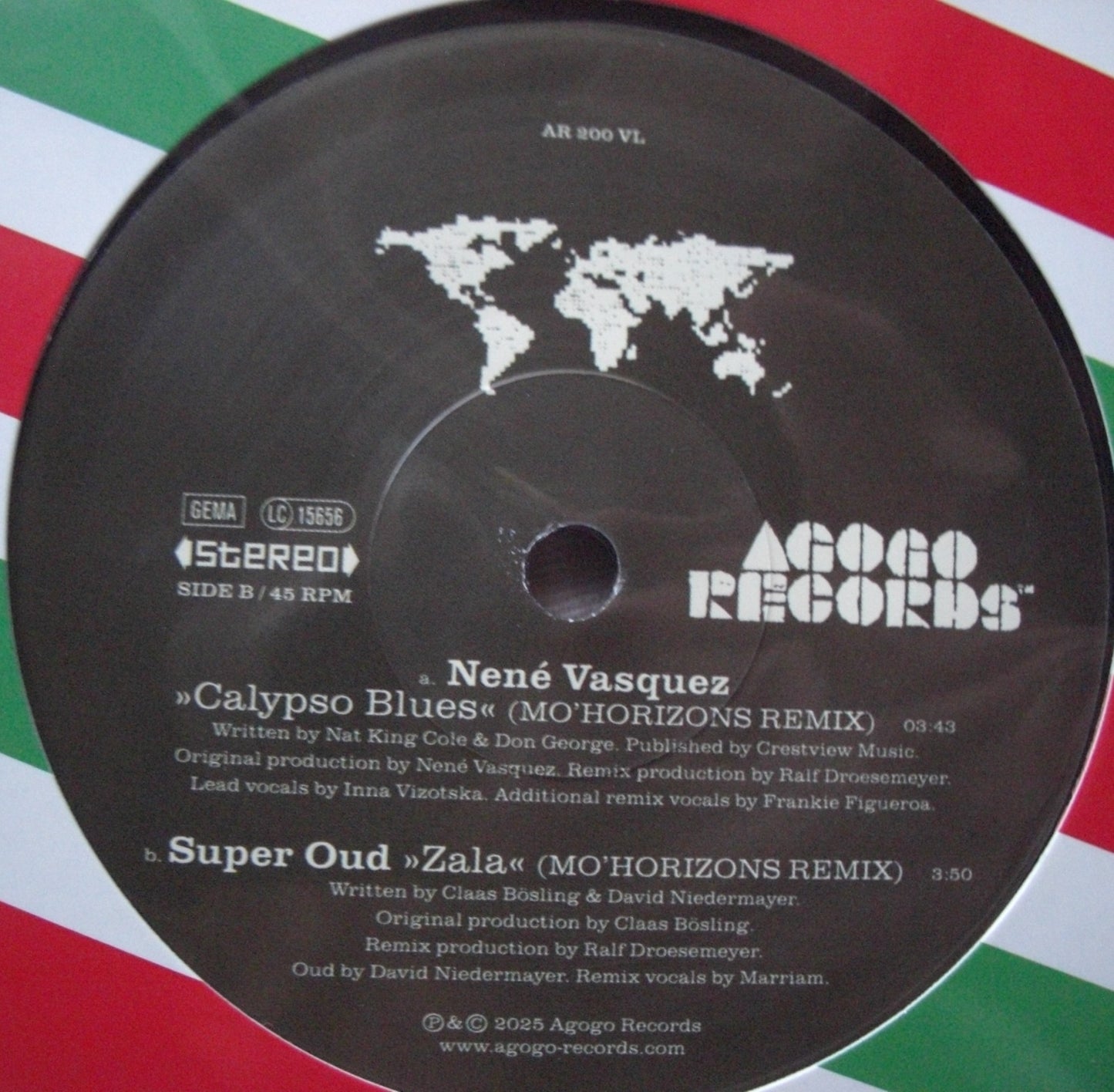 Nene Vasquez & Super Oud - Agogo Makes The World Go Round 2 (Mo'Horizons Remixes) Vinyl, 7"