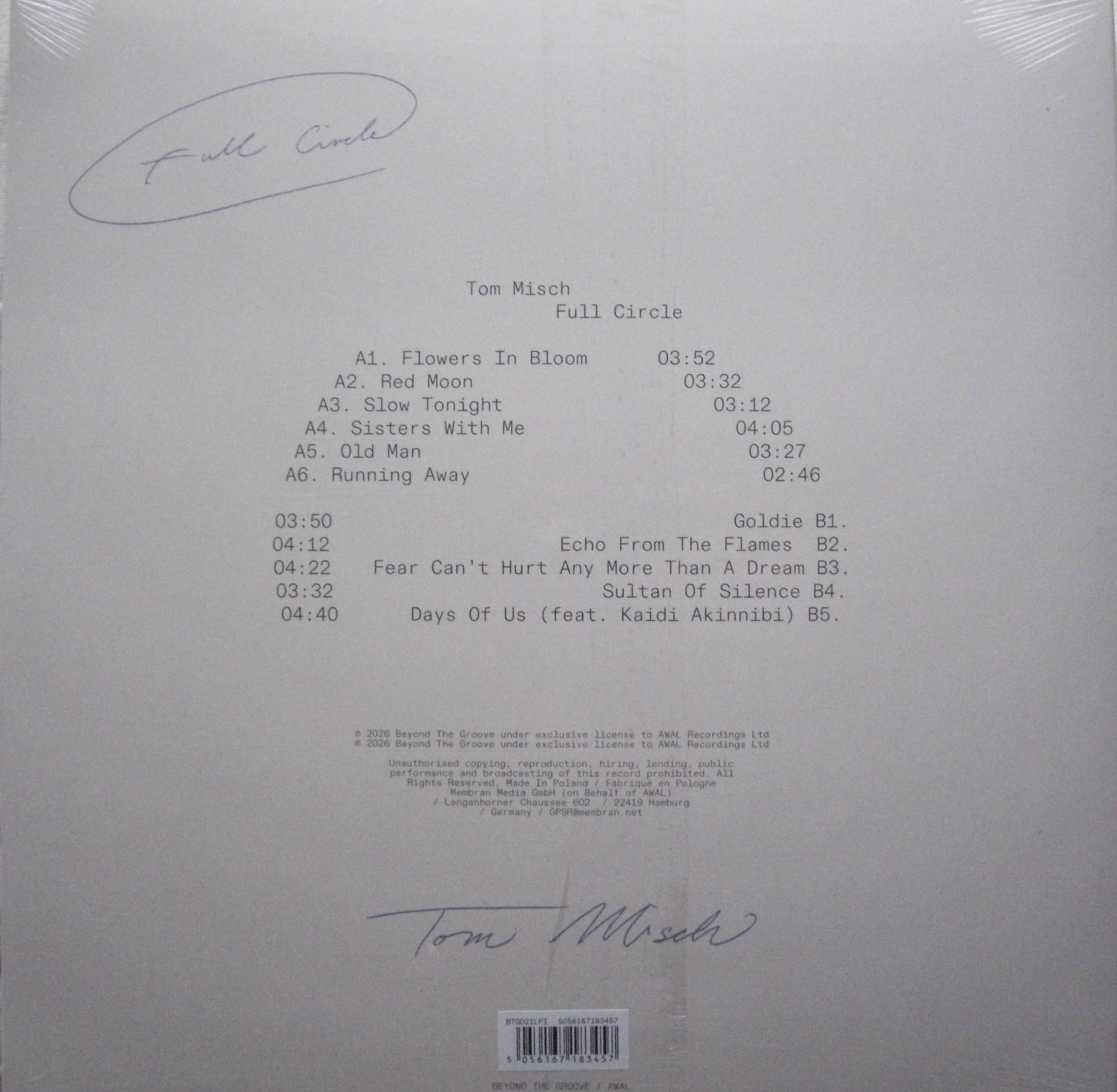 Tom Misch - Full Circle Vinyl, LP, Album Ocean Blue