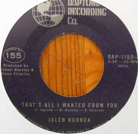 Jalen Ngonda – That's All I Wanted From You / So Glad I Found 7"