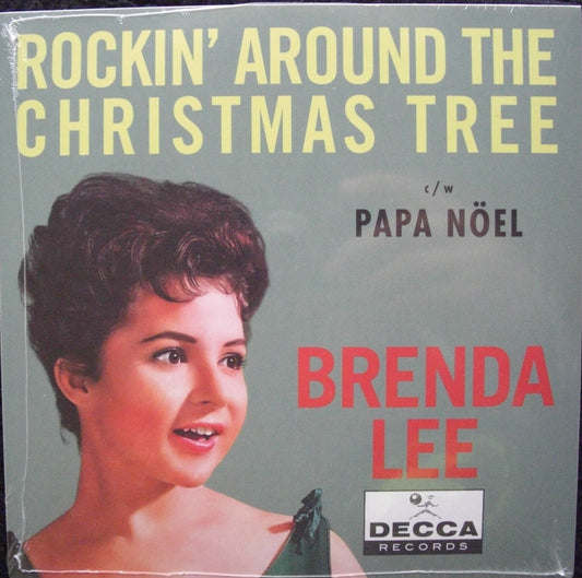 Brenda Lee – Rockin' Around The Christmas Tree / Papa Noel Vinyl, 7", Reissue emerald