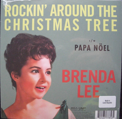 Brenda Lee – Rockin' Around The Christmas Tree / Papa Noel Vinyl, 7", Reissue emerald