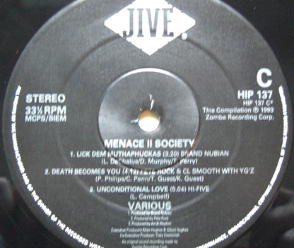 Menace II Society - Banda sonora 2x Vinilo LP Compilación Reino Unido 1993