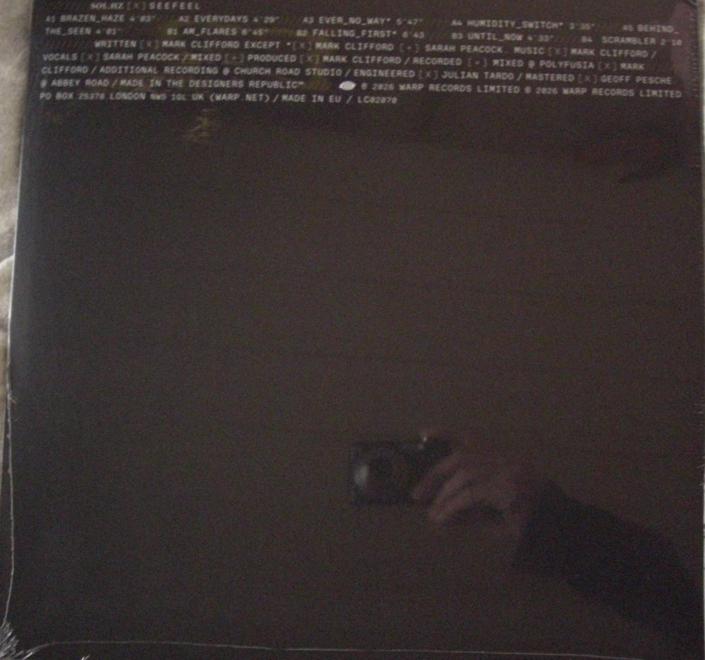 Seefeel - Sol.Hz Vinyl, LP, Album, Clear