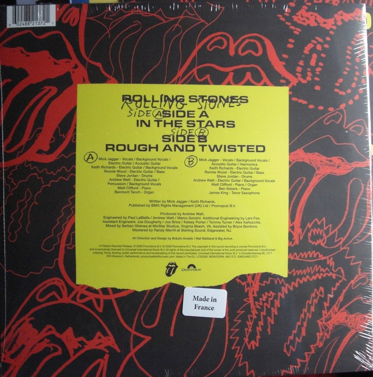 The Rolling Stones - In The Stars / Rough And Twisted Vinyl, 10" yellow
