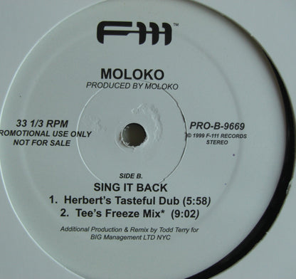Moloko – Sing It Back Vinyl, 12" Single