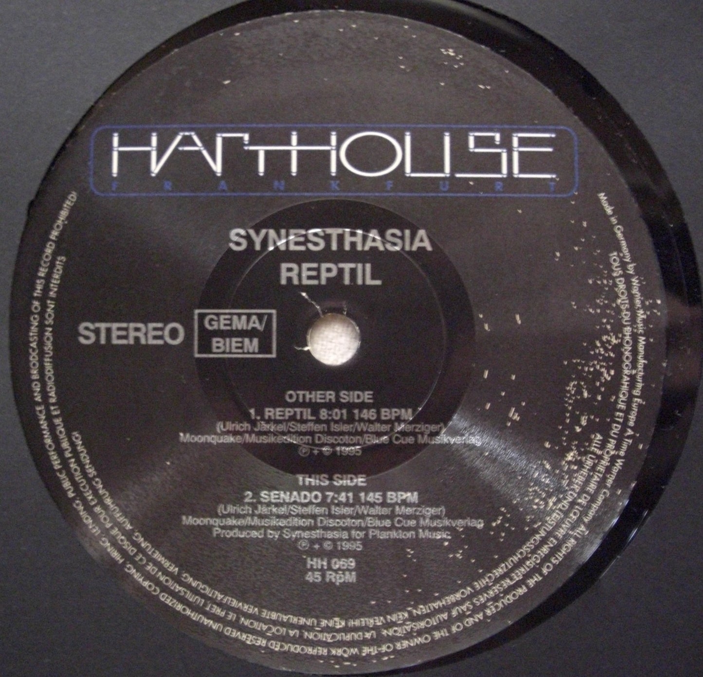 Synesthasia – Reptil / Senado Vinyl, 12"