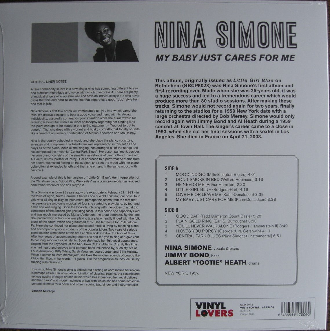 Nina Simone – My Baby Just Cares For Me Vinyl, LP, Album, Limited Edt