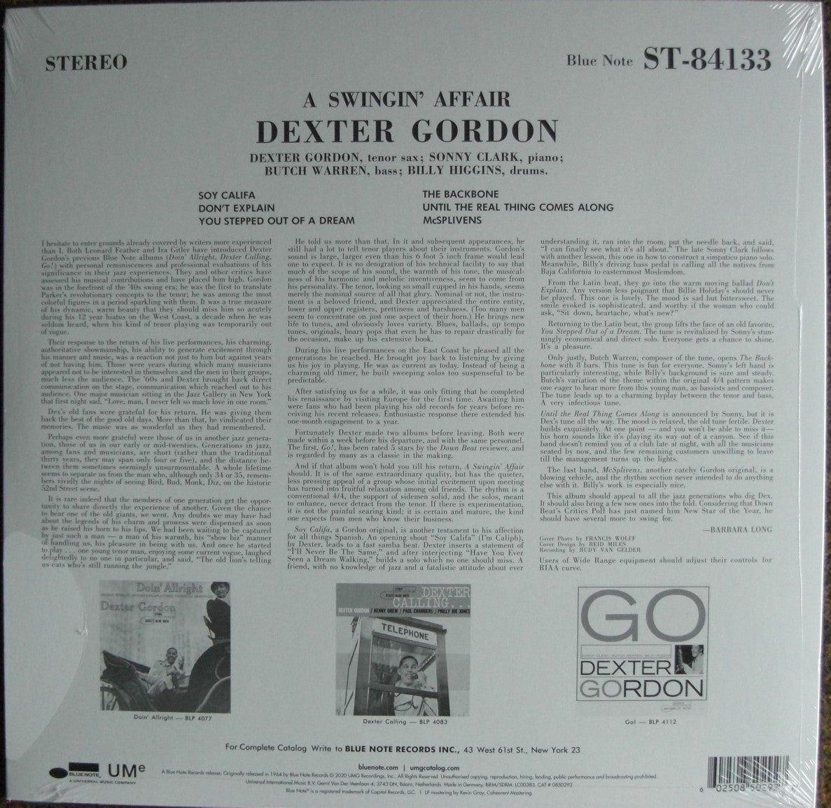 Dexter Gordon - A Swingin' Affair Vinilo, LP, Álbum
