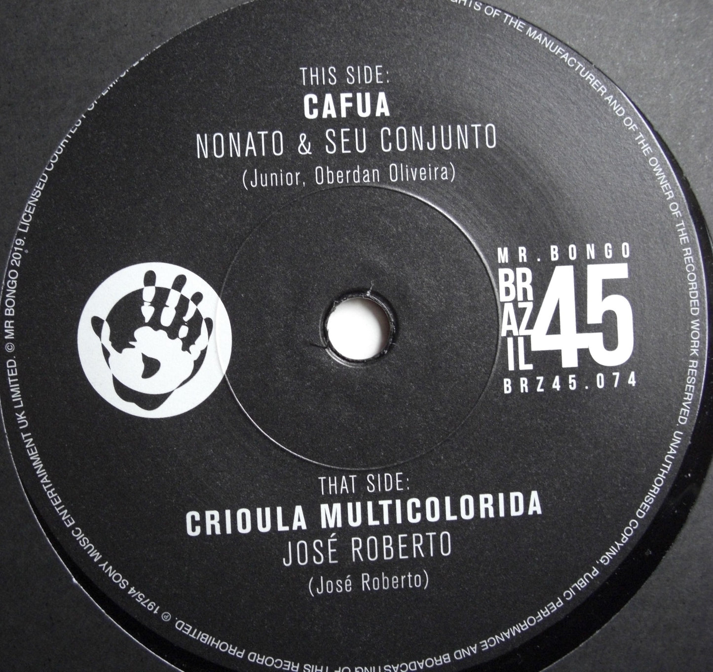 Nonato & Seu Conjunto / Jose Roberto – Cafua / Crioula Multicolorida Vinyl, 7"