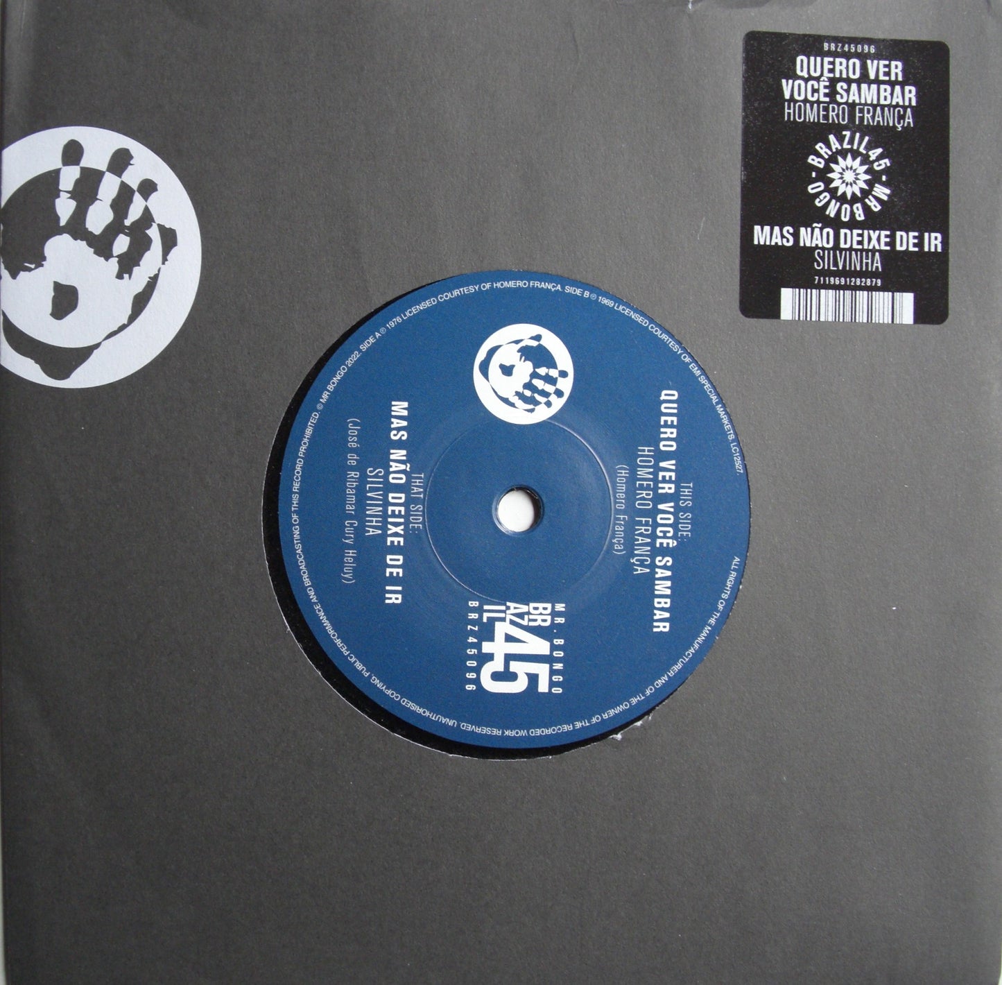 Homero Franca / Silvinha – Quero Ver Você Sambar / Mas Não Deixe De Ir Vinyl, 7"