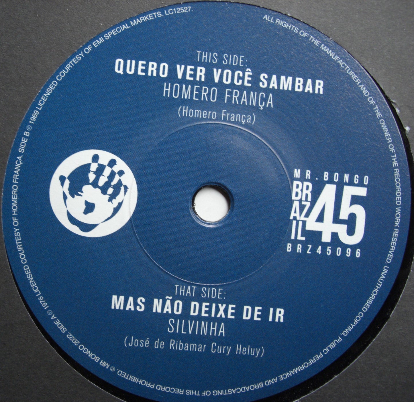 Homero Franca / Silvinha – Quero Ver Você Sambar / Mas Não Deixe De Ir Vinyl, 7"