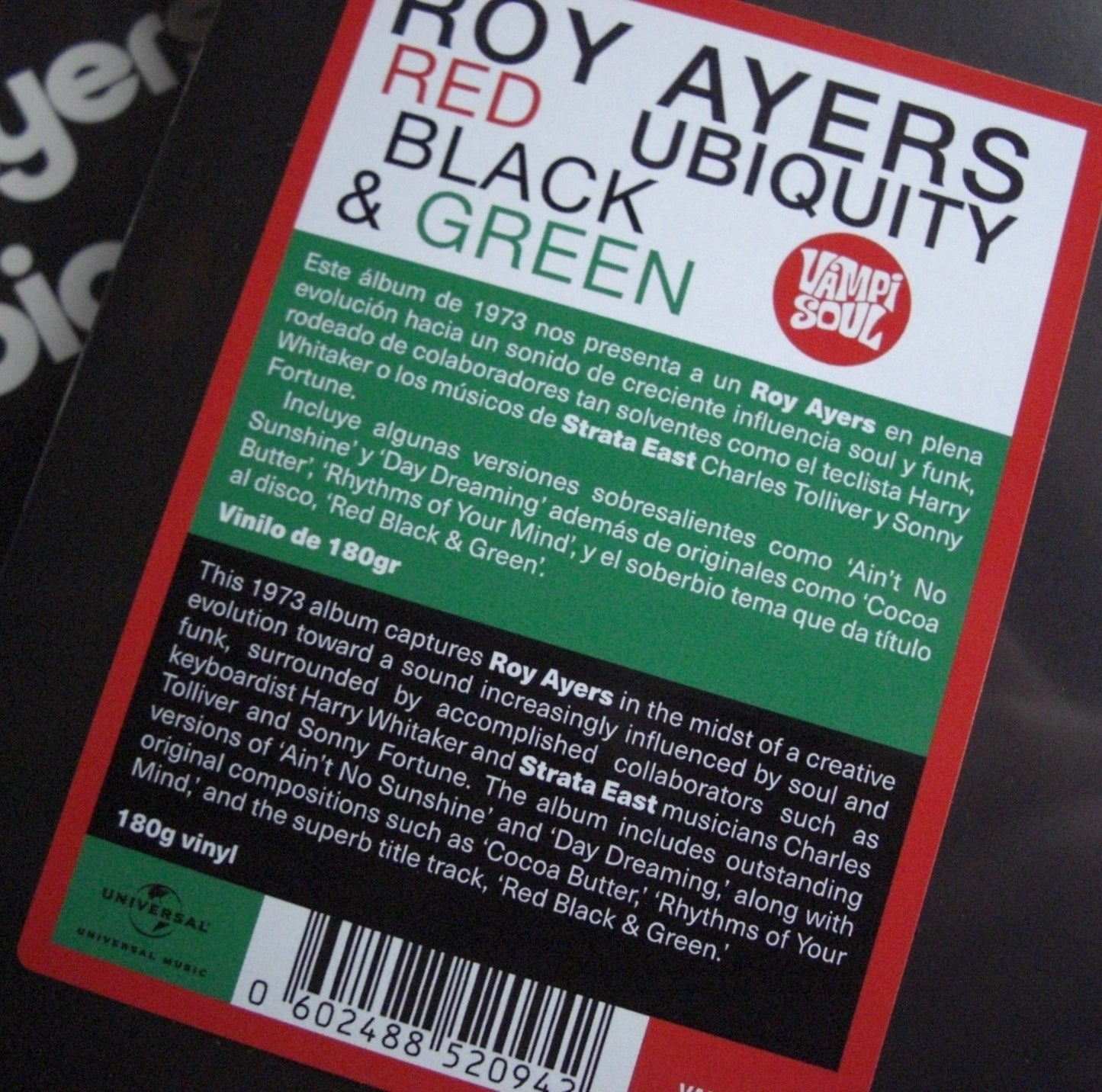 Roy Ayers Ubiquity – Red Black & Green Vinyl, LP, Album, Reissue 180g