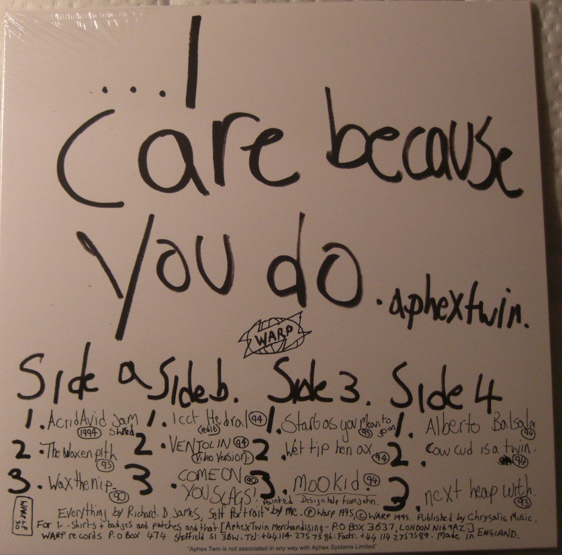 Aphex Twin – ...I Care Because You Do 2x Vinyl, LP, Album