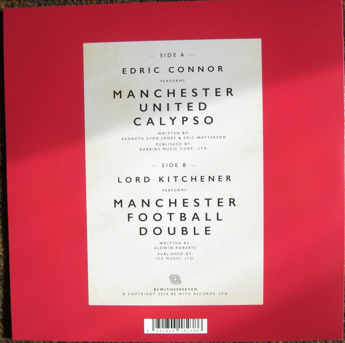 Edric Connor With Ken Jones & His Music – Manchester United Calypso Vinyl, 7"