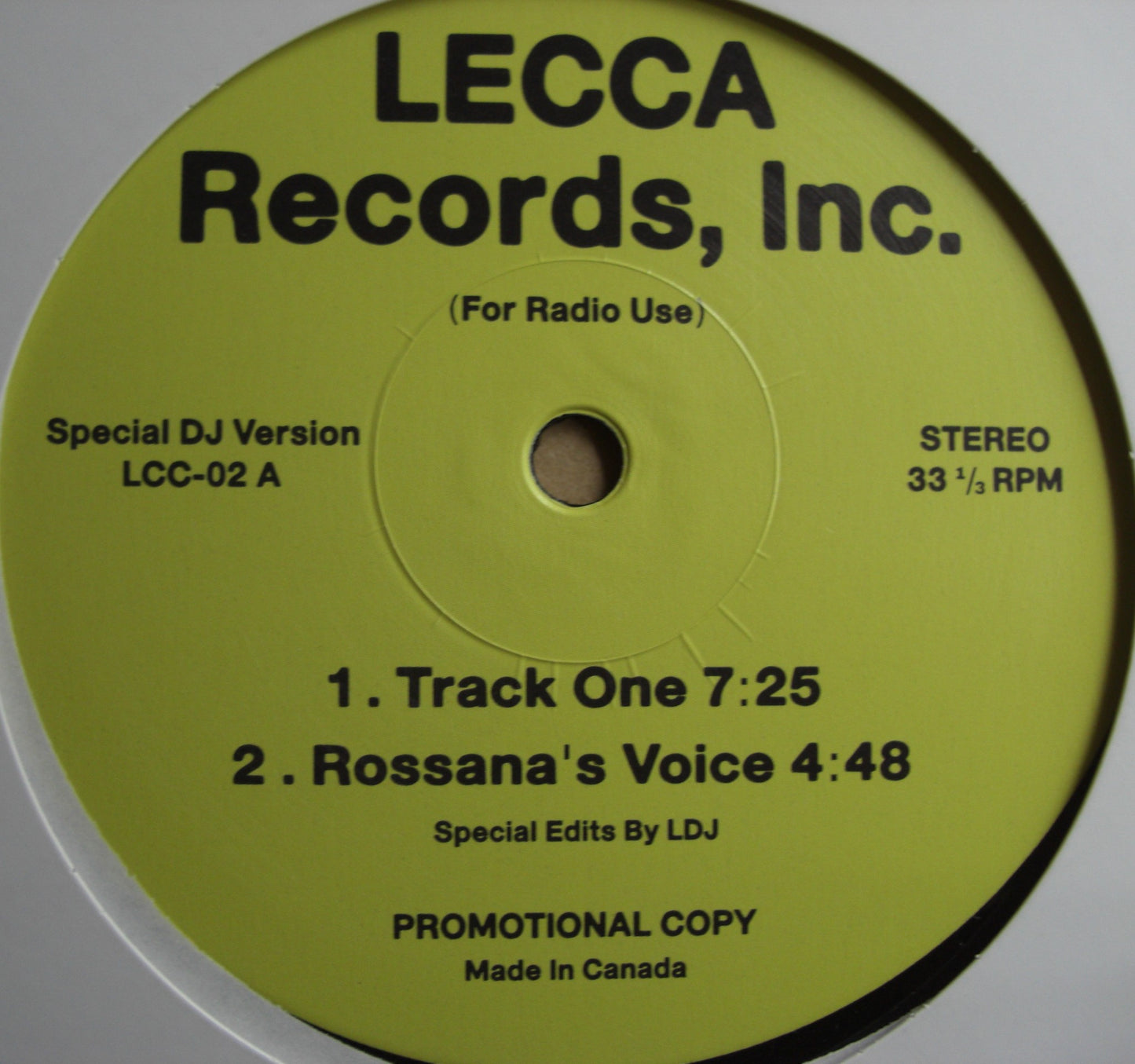 Unknown Artists - Lecca 02 (LDJ Edits) Vinyl, 12"