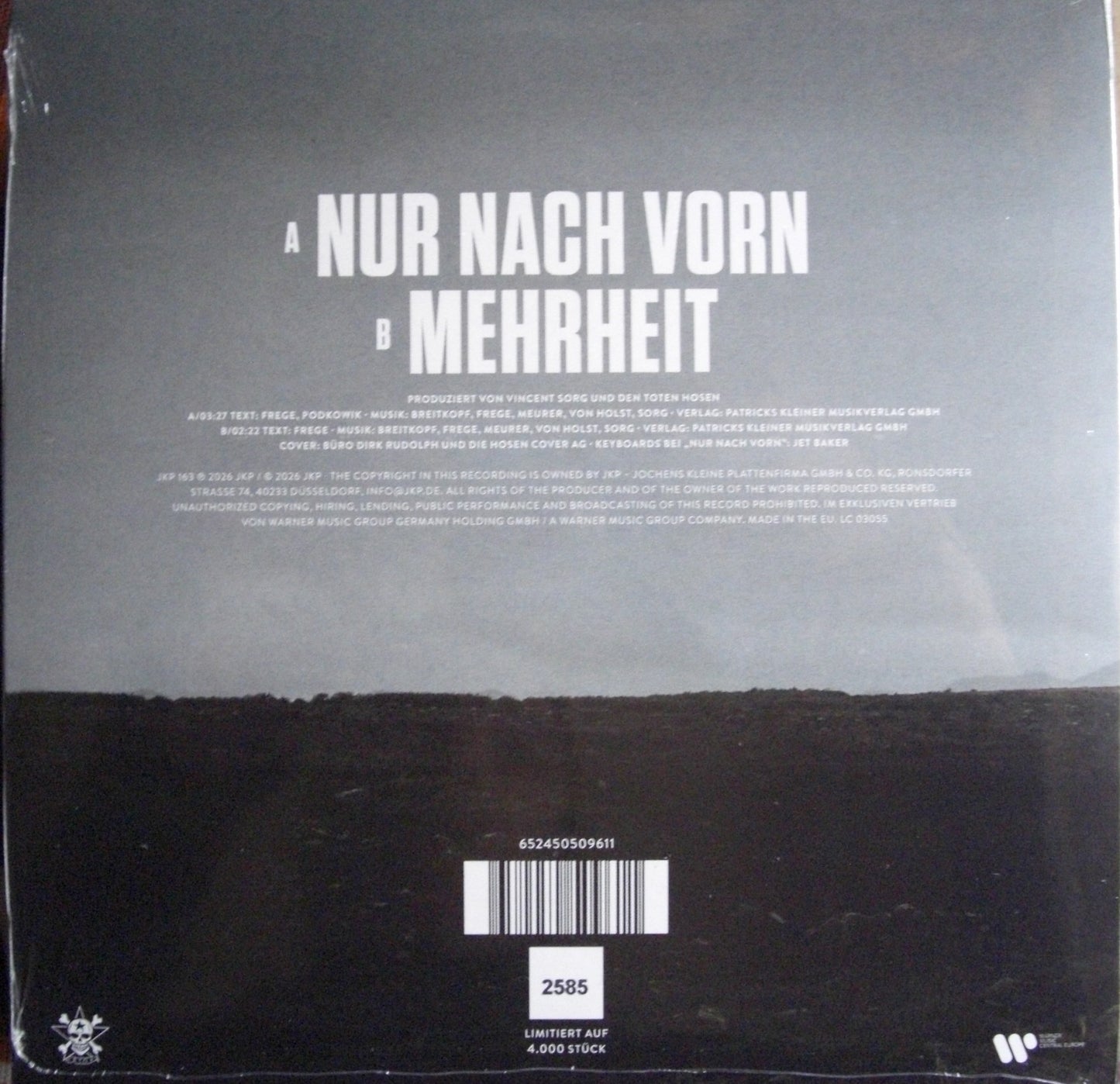 Die Toten Hosen - Nur Nach Vorn / Mehrheit Vinyl, 7"