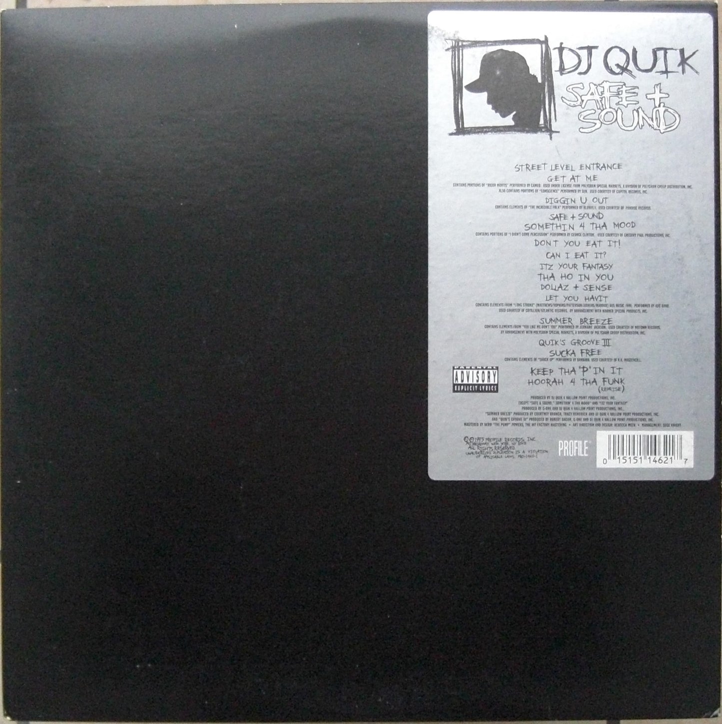 DJ Quik – Safe + Sound 2 x Vinyl, LP, Album, Reissue