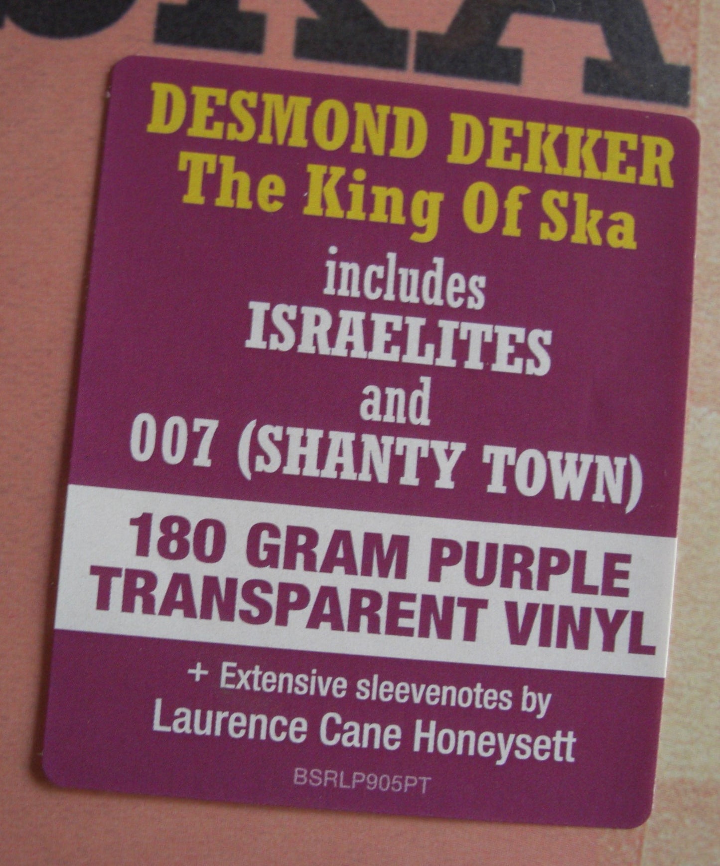 Desmond Dekker – The King Of Ska Vinyl, LP, Album, Reissue purple