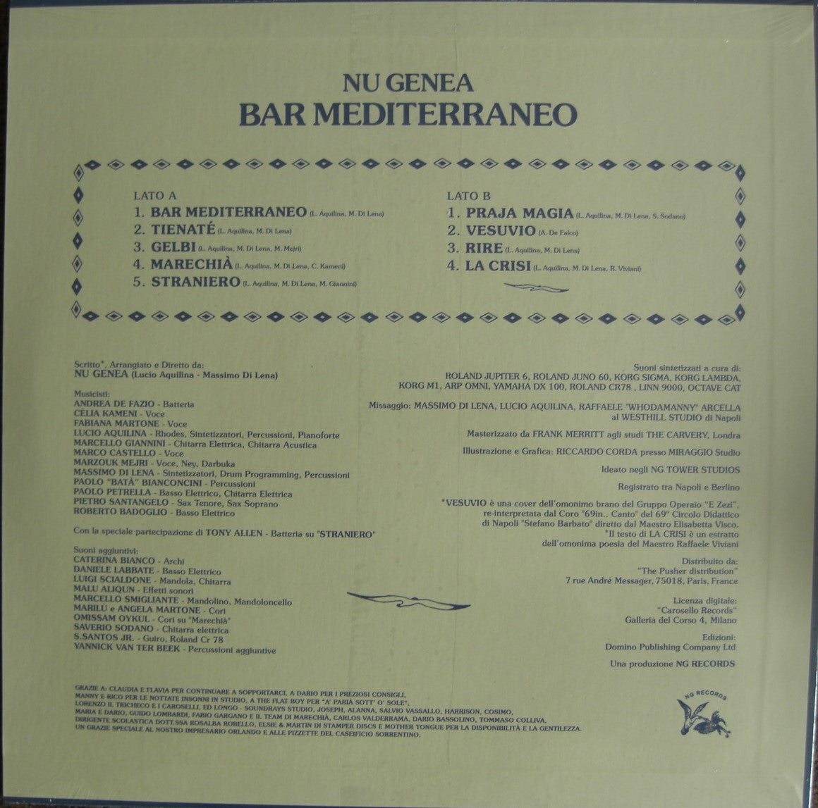 Nu Genea – Bar Mediterraneo Vinyl, LP, Album