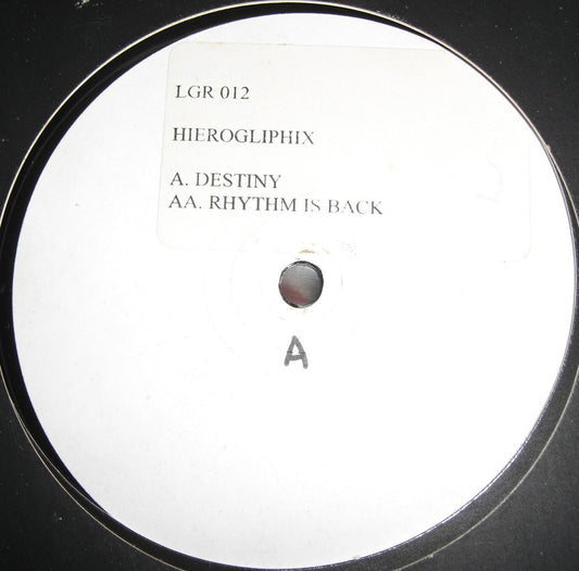 Hieroglyphix – Destiny / Rhythm Is Back Vinyl, 12" Single UK 1997