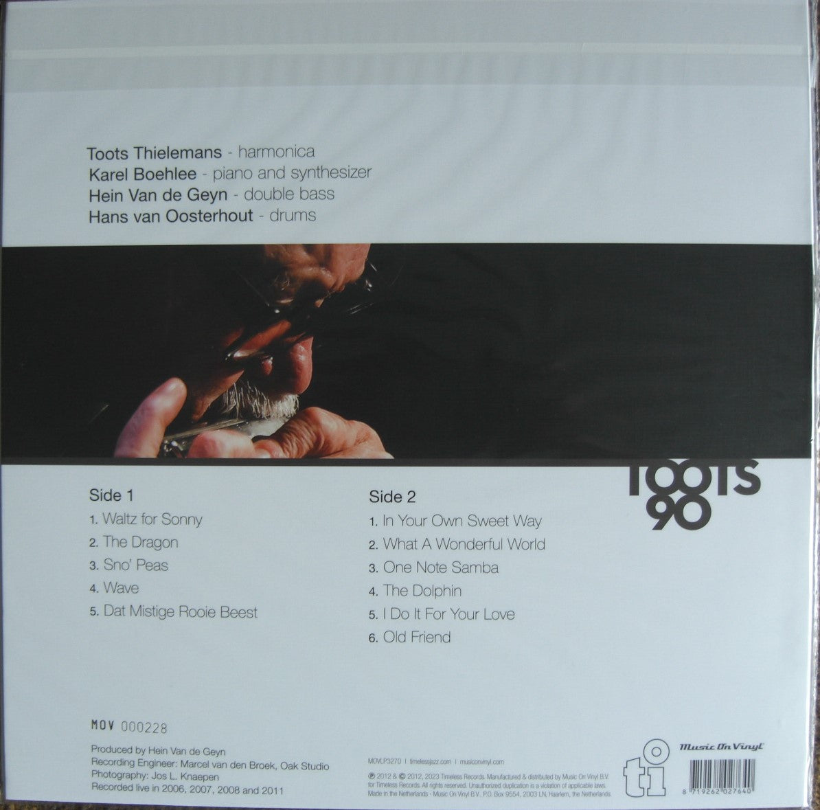 Toots Thielemans European Quartet – 90 Yrs, Toots 90 Vinilo, LP, Álbum, Edición Limitada blanco