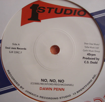 Dawn Penn / Jackie Mittoo - No No No / Ghetto Organ Vinyl, 7", Reissue orange
