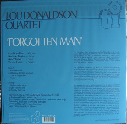 Lou Donaldson Quartet Feat Herman Foster – Forgotten Man Vinyl, LP, Album, Limited Edt blue
