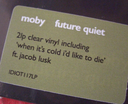 Moby - Future Quiet 2x Vinyl, LP, Album clear