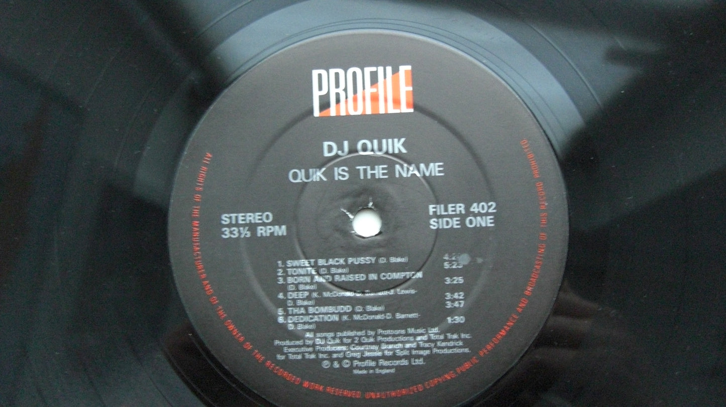 DJ Quik – Quik es el nombre Vinilo, LP, Álbum Reino Unido 1991