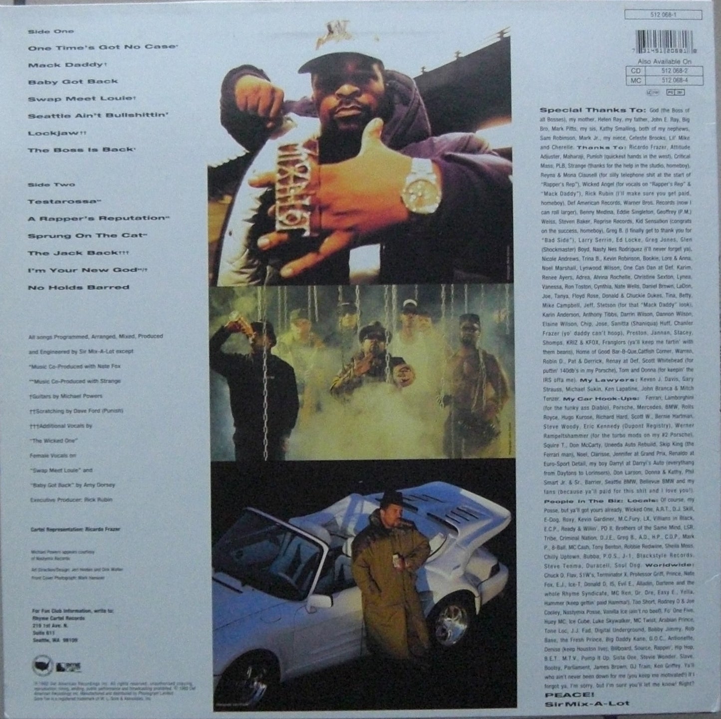 Sir Mix-A-Lot – Mack Daddy Vinyl, LP, Album EU 1992