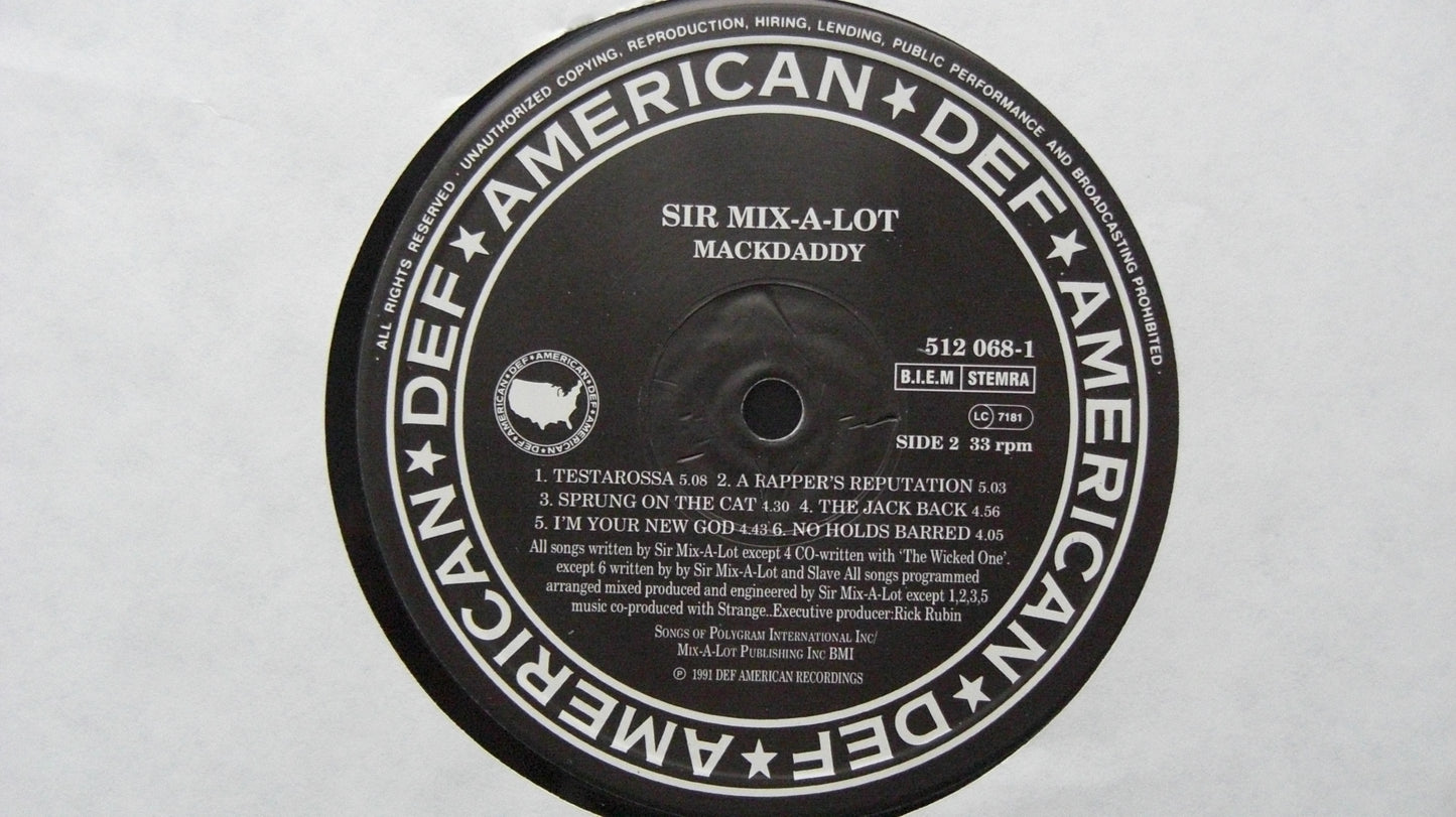 Sir Mix-A-Lot – Mack Daddy Vinyl, LP, Album EU 1992
