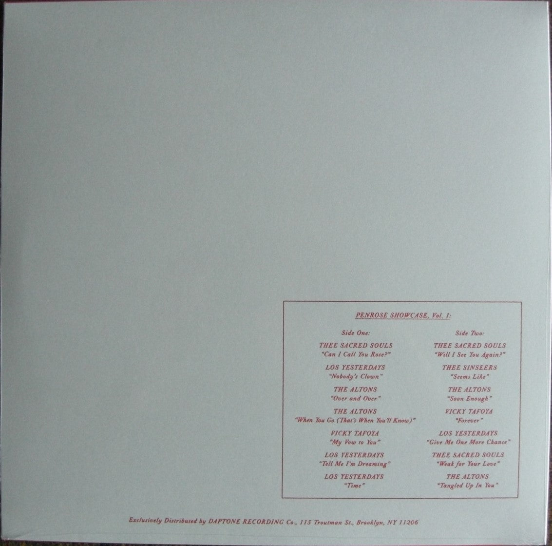 Various – Penrose Showcase Vol. 1 Vinyl, LP, Compilation