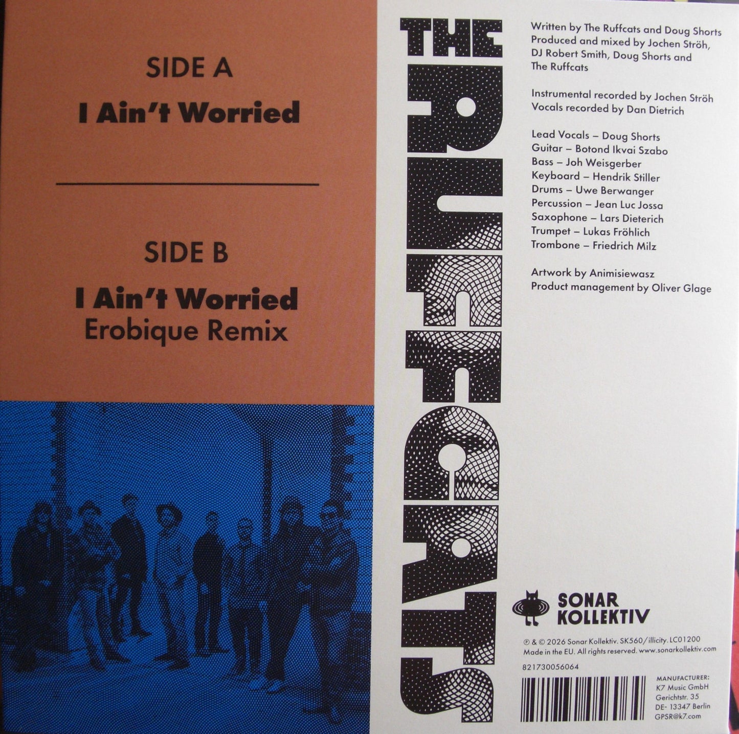 The Ruffcats Feat. Doug Shorts – I Ain't Worried (+Erobique Remix) Vinyl, 7"