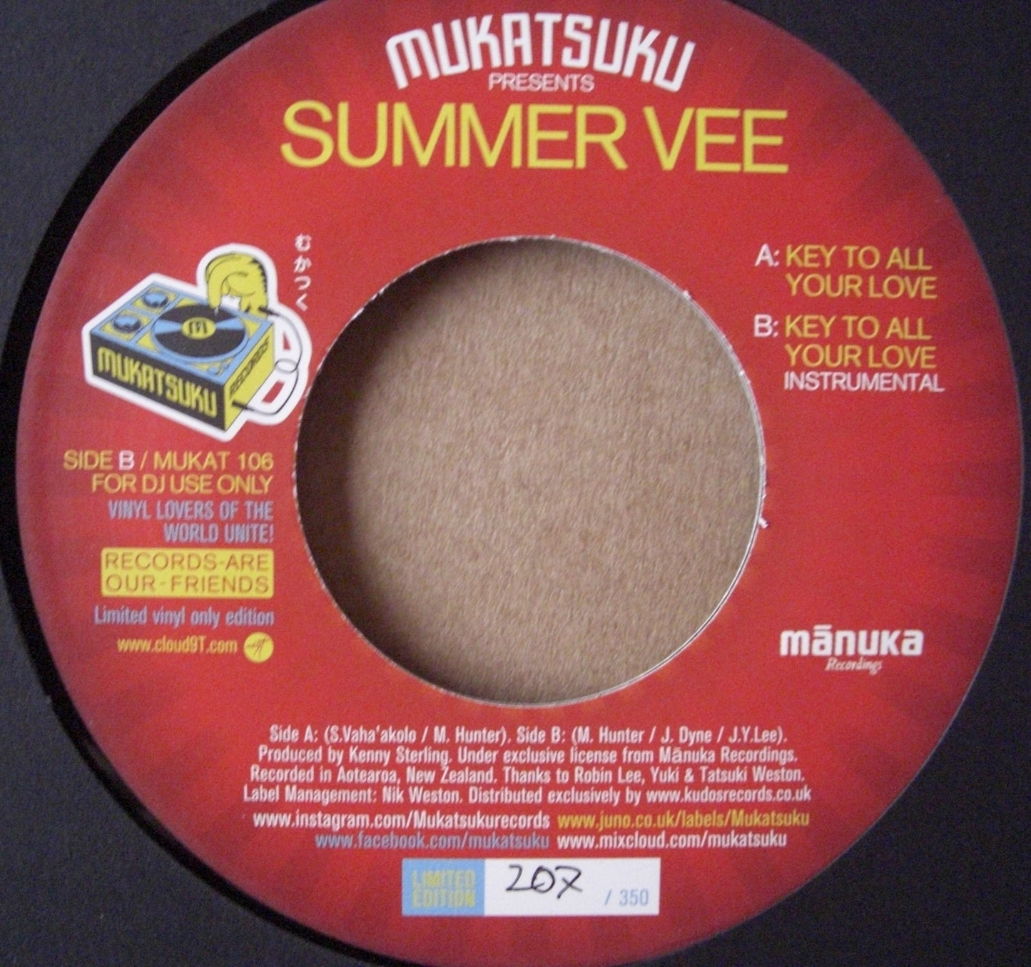 Summer Vee - Key To All Your Love Vinyl, 7"
