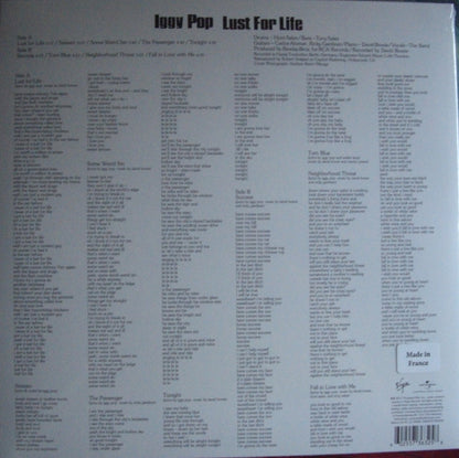 Iggy Pop – Lust For Life Vinyl, LP, Album, Reissue