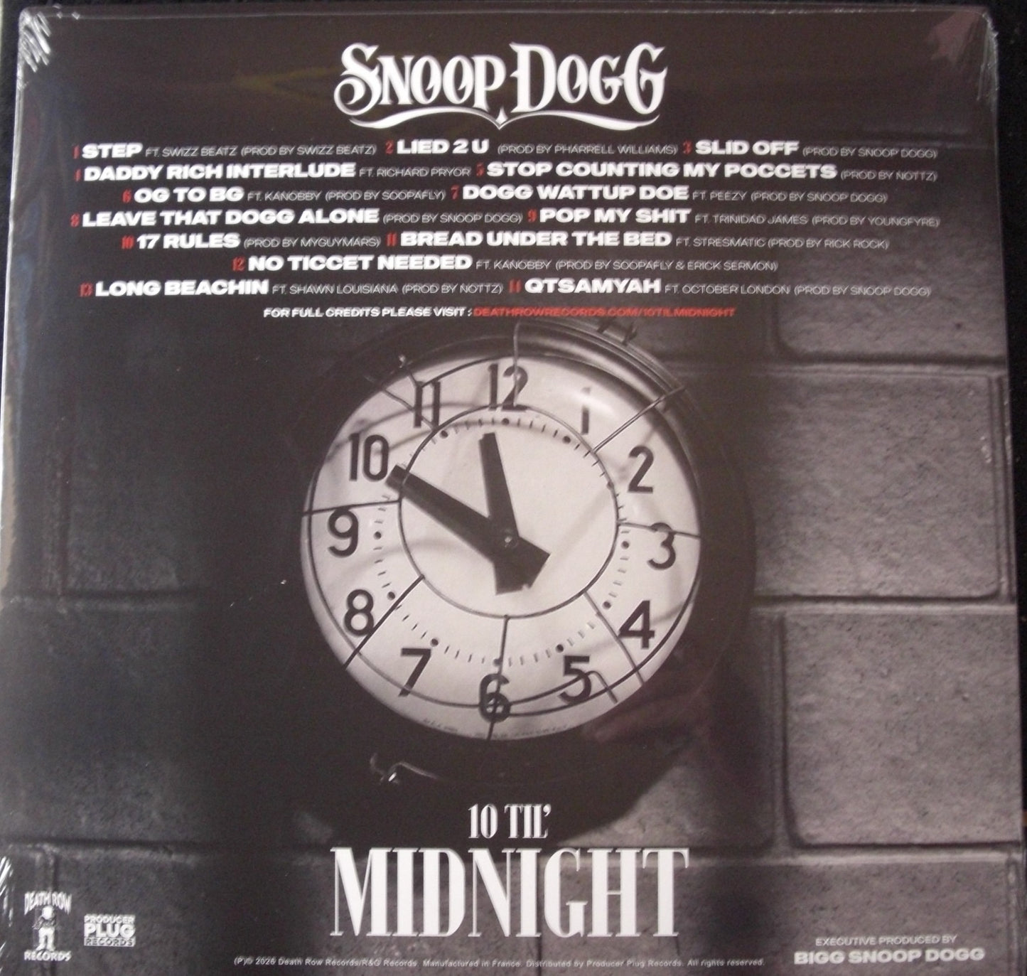 Snoop Dogg – 10 Til' Midnight Vinyl, LP, Album