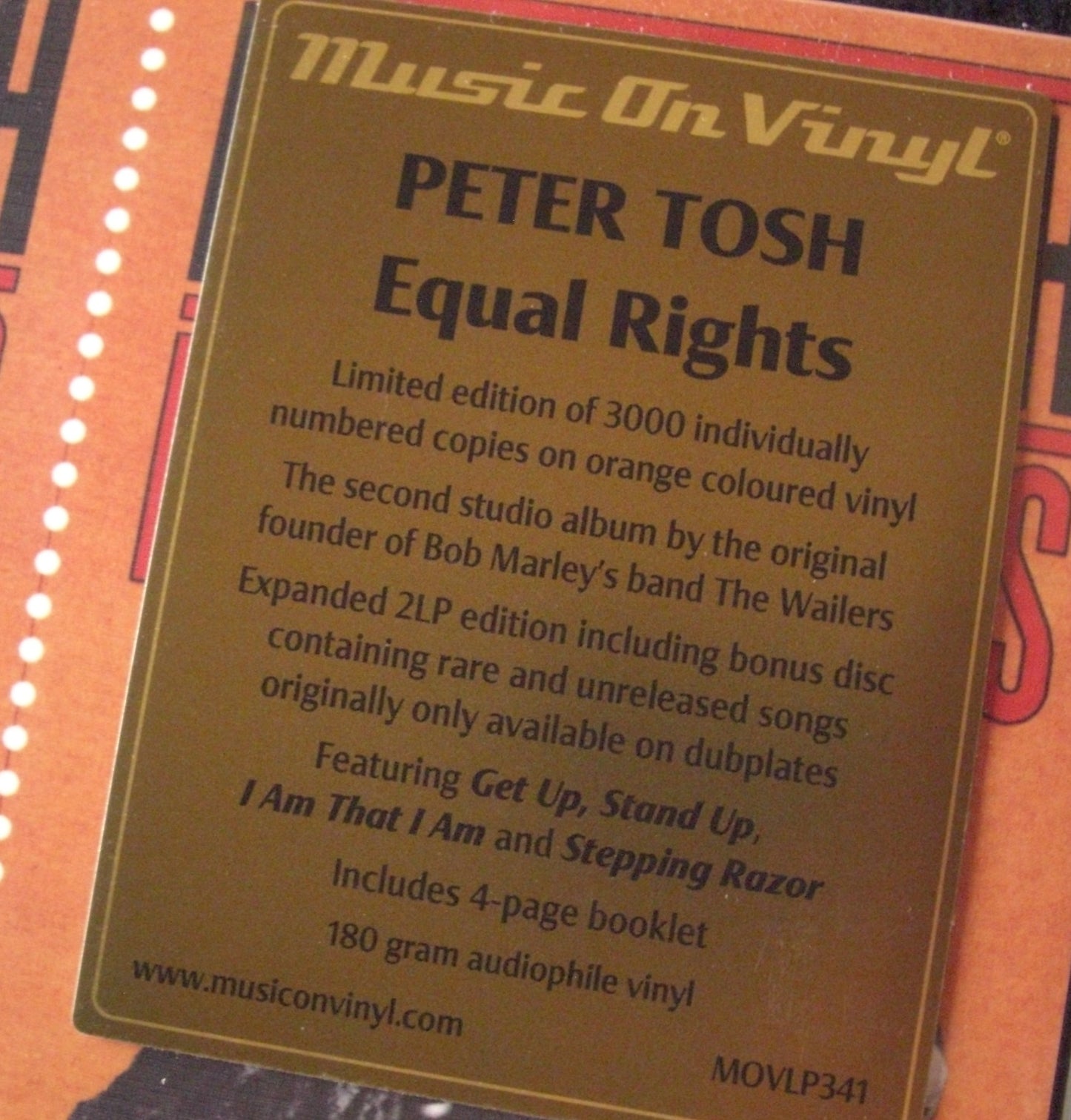 Peter Tosh – Equal Rights 2x Vinyl, LP, Album, Limited Edt, Reissue orange