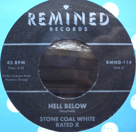 Stone Coal White Rated X - Hell Below / Free Vinyl, 7", Reissue, Limited Edt red