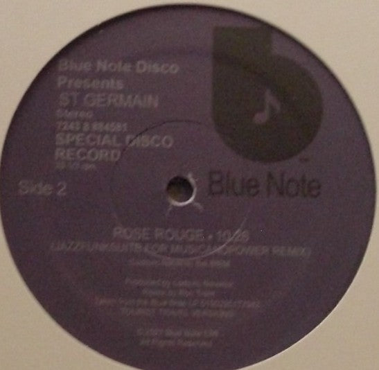 St Germain – Rose Rouge Vinyl, 12", Remixes, Reissue blanco