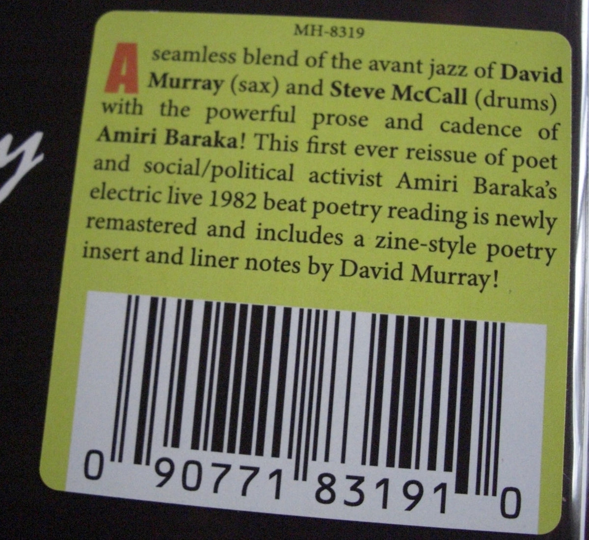 Amiri Baraka, Leroi Jones With David Murray And Steve McCall – New Music - New Poetry Vinyl, LP, Album, Reissue