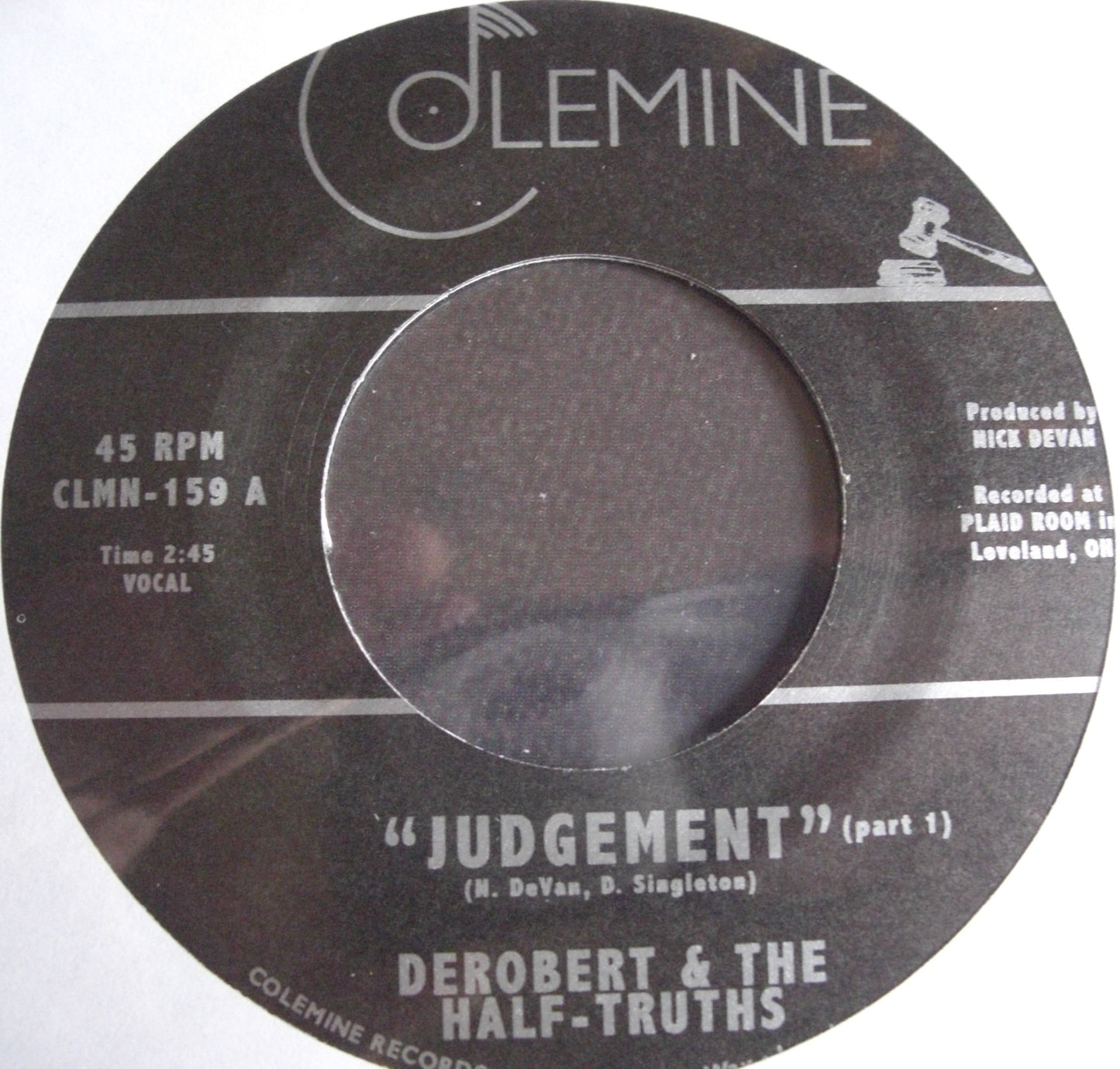 DeRobert & The Half-Truths – Judgement Part 1 & 2 Vinyl, 7"