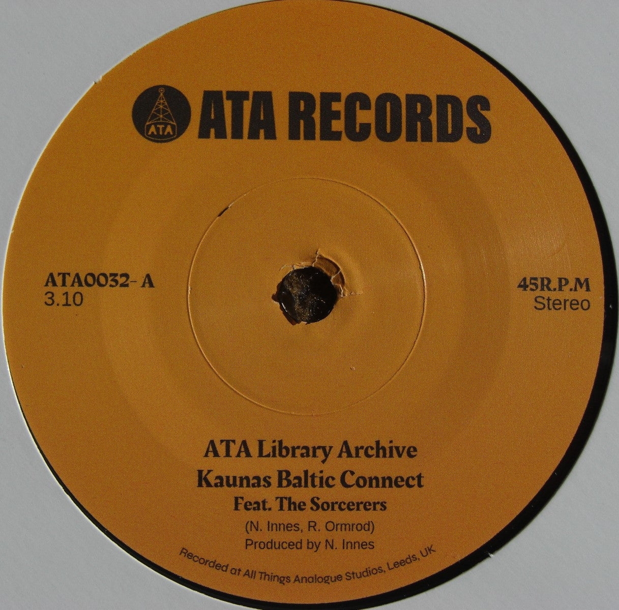 ATA Library Archive feat The Sorcerers – Kaunas Baltic Connect/ Baby, I Dont Care Vinyl, 7"