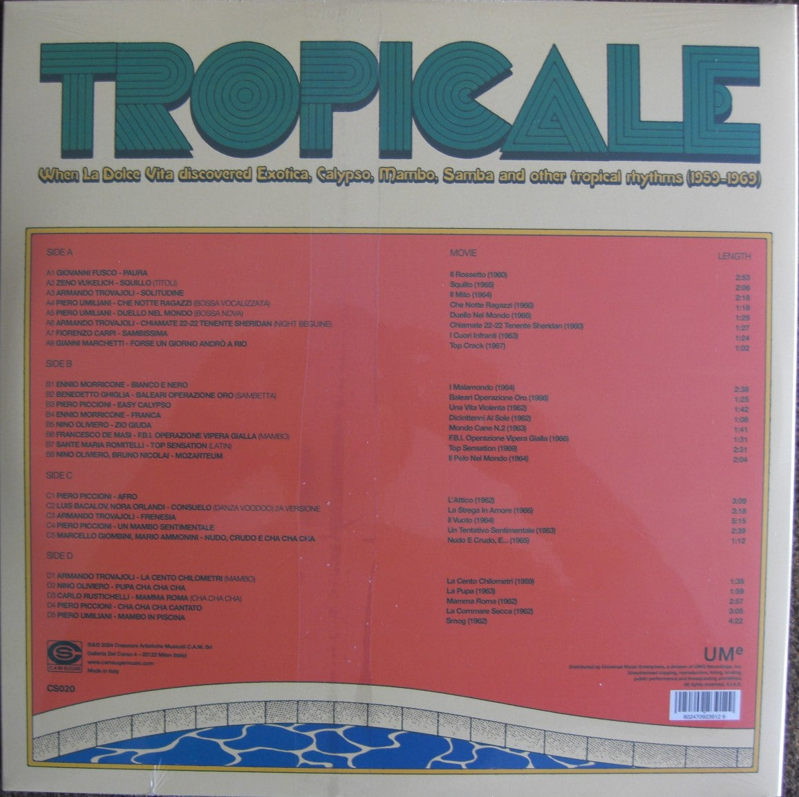 Tropicale – When La Dolce Vita Discovered Exotica, Calypso, Mambo, Samba And Other Tropical Rhythms (1959-1969) 2 x Vinyl, LP, Compilation