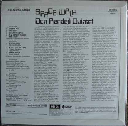 Don Rendell Quintet – Space Walk Vinyl, LP, Album, Limited Edt