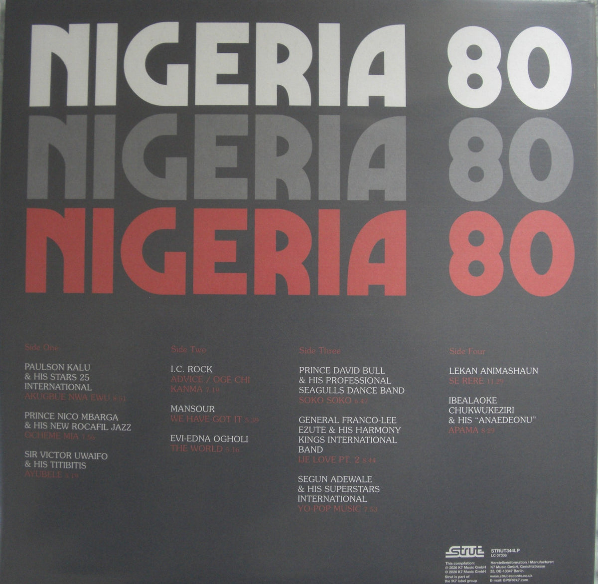 Various Artists - Nigeria 80 Vinyl, 2xLP, Album, Compilation