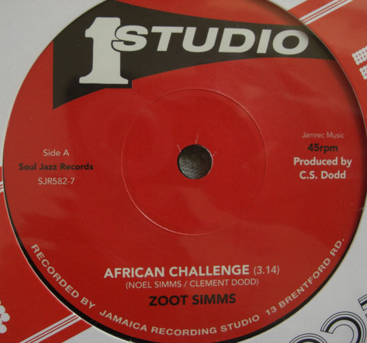 Zoot Simms / Sound Dimension Band – African Challenge Vinilo, 7", Reedición