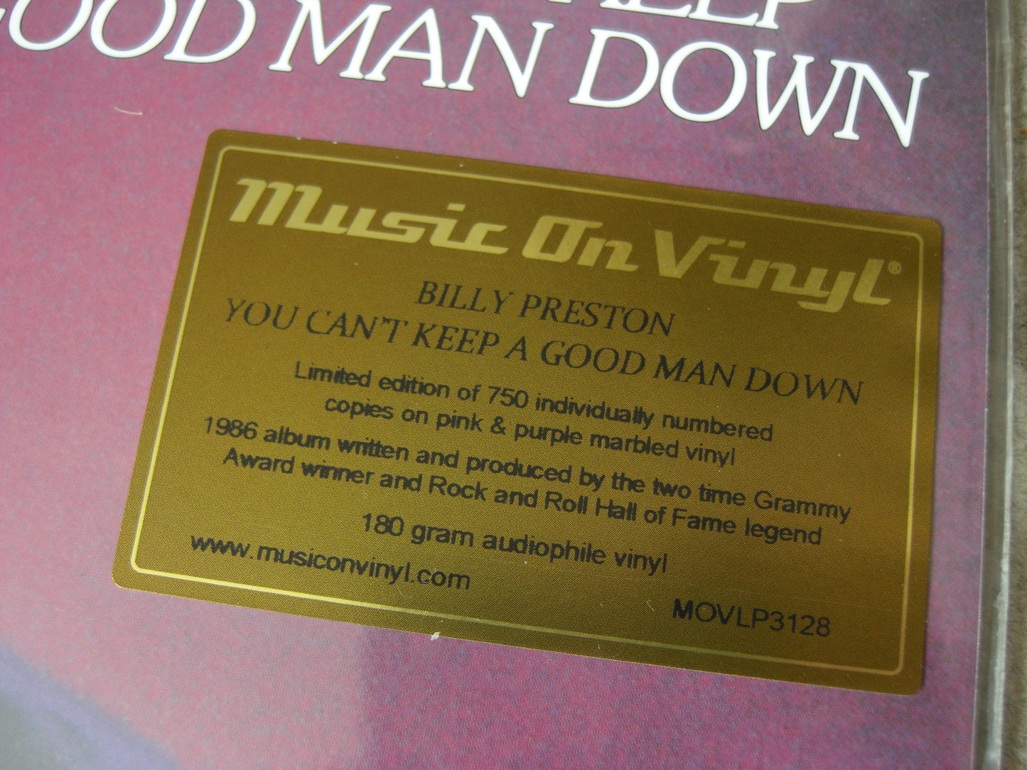 Billy Preston – You Can't Keep A Good Man Down Vinyl, LP, Album, Limited Edition pink/purple
