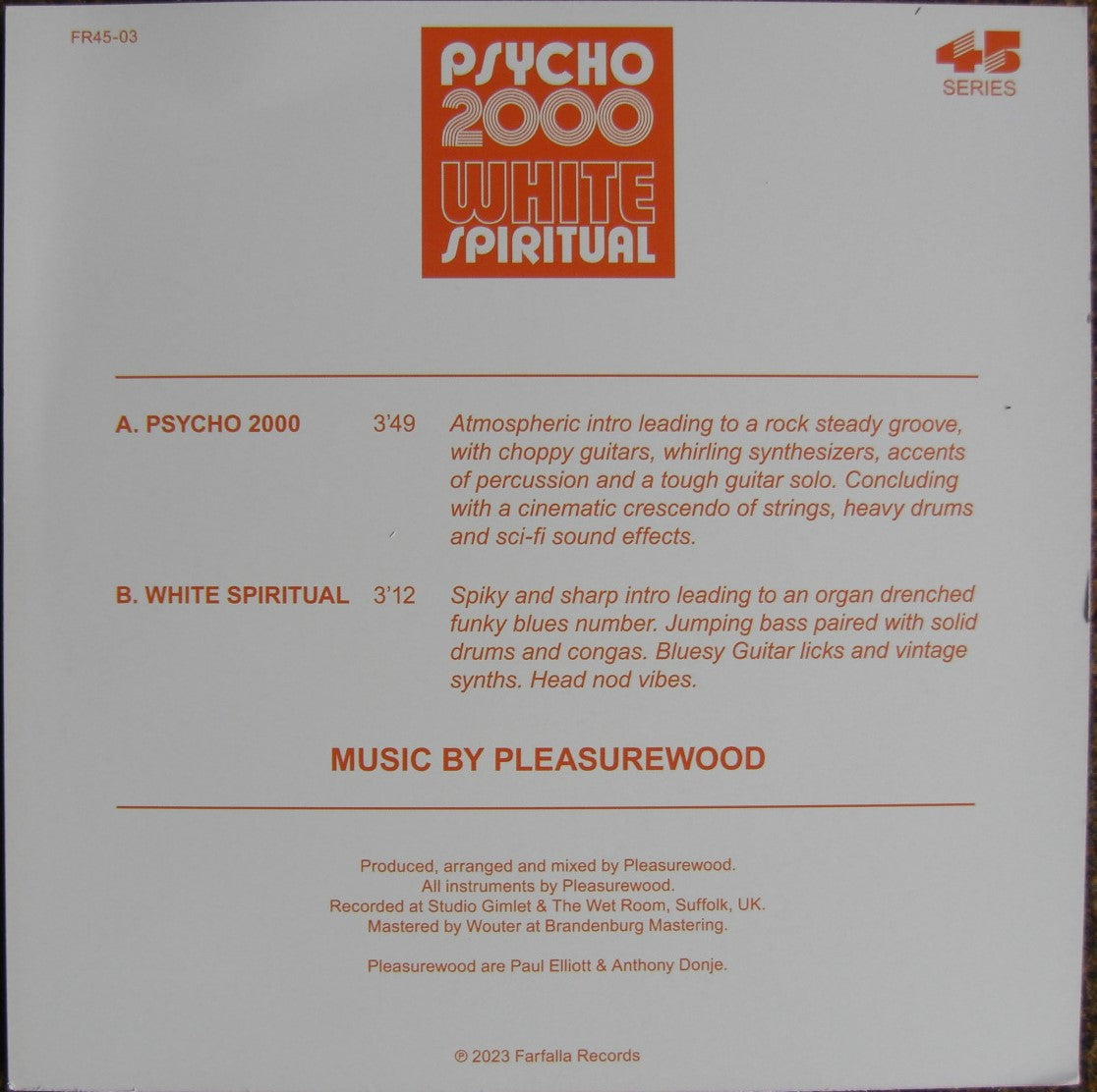 Pleasurewood – Psycho 2000 / White Spiritual Vinyl, 7", Limited Edt black