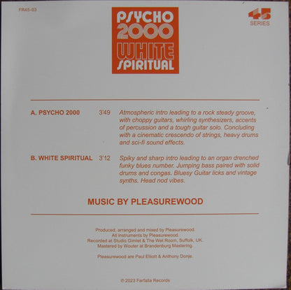 Pleasurewood – Psycho 2000 / White Spiritual Vinyl, 7", Limited Edt black